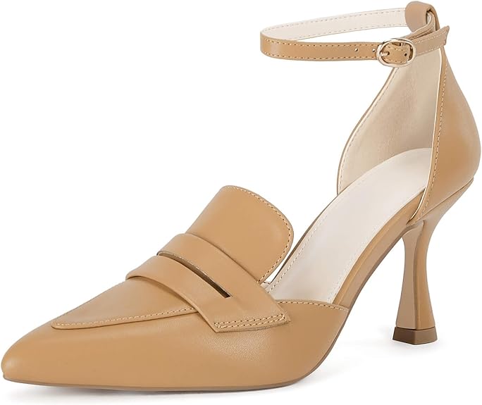 Women's Pointed Toe Stiletto Heels Ankle Strap