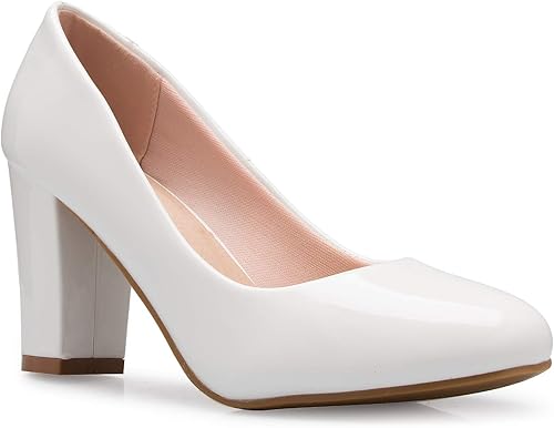 Round toe High Block shoes